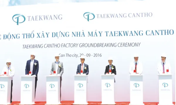 Tập đoàn Taekwang xây nhà máy sản xuất giày thể thao 170 triệu USD tại Cần Thơ