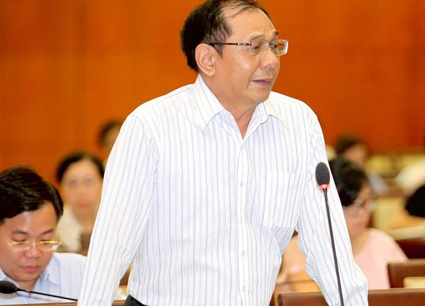 Deputy Tran Quang Thang states at a discussion group at the session (Photo: SGGP)