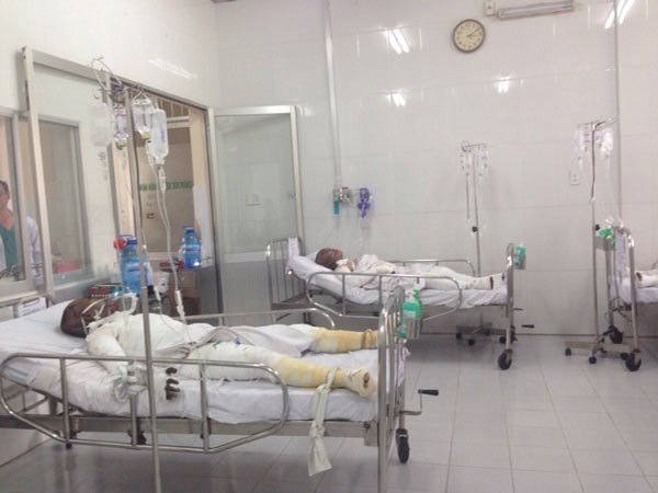 Flame victims are being treate in Cho Ray Hospital ( Photo: sggp)