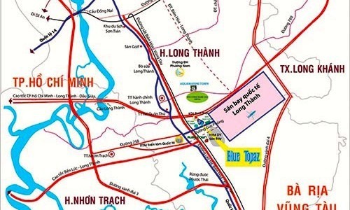 Map of the Long Thanh International Airport (Photo: AmCham)