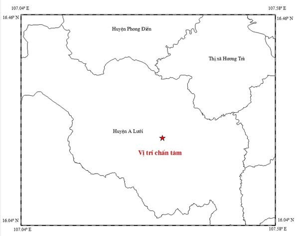 Map of epicenter location on December 21.