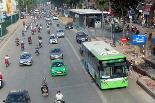 Hanoi launches pilot operation of the first BRT route on December 29 (Photo: SGGP)