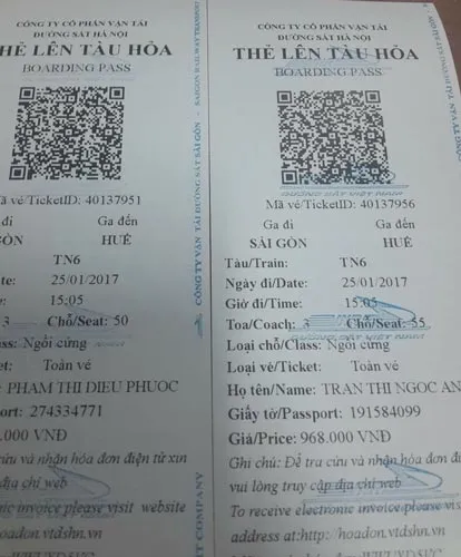 Lại phát hiện vé tàu giả lừa đảo khách hàng