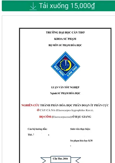 Đại học Cần Thơ xin lỗi sinh viên có luận văn tốt nghiệp bị rao bán trên mạng