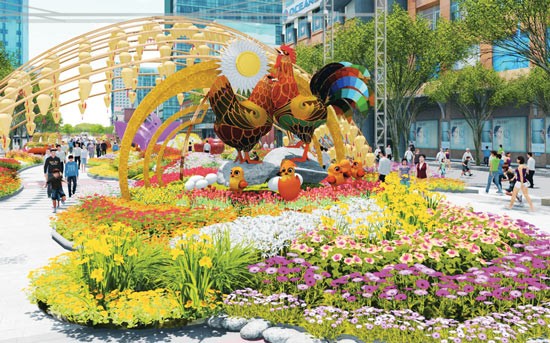 A corner of Nguyen Hue flower street, HCMC. Vietnamese shares are expected to approach a fresh nine-year high in the first trading session of the lunar new year. (Photo: SGGP)