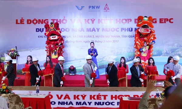 Hơn 1.220 tỷ đồng xây dựng nhà máy nước Phú Ninh