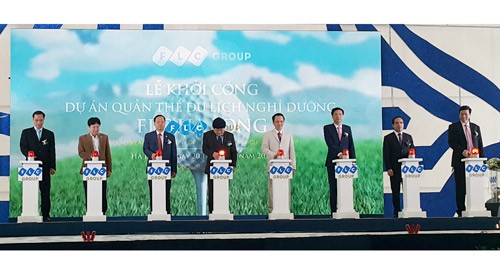 FLC Ha Long project starts construction on March 20 in Ha Long city by FLC Group with the total investment capital of VND3,400 billion (US$149.33 million) (Photo: SGGP)