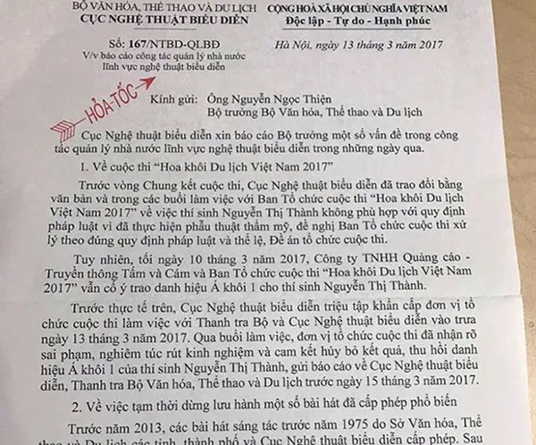 Cục Nghệ thuật biểu diễn lên tiếng về việc tạm  dừng lưu hành 5 bài hát ảnh 1