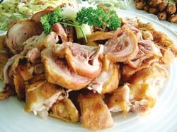 Giò heo chiên muối