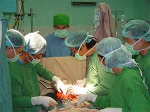 A liver transplant surgery conducted in Ha Noi