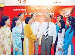 Công bố 30 giáo viên đoạt giải thưởng Võ Trường Toản