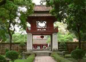The ancient Temple of Literature in Ha Noi