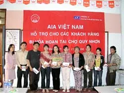Hỗ trợ các tiểu thương bị thiệt hại trong vụ cháy chợ Lớn (Quy Nhơn)