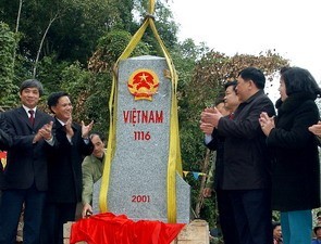 A marker on the Vietnam-China borderline (Photo: VNA)