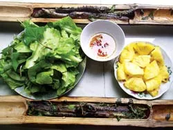 Cá kèo nướng ống tre