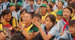 Đông đảo học sinh tham gia hội trại Ảnh: ĐỨC TRÍ