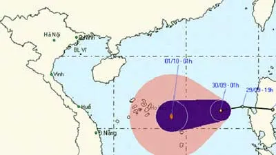 10g sáng nay: Bão Lekima đổ bộ vào gần quần đảo Hoàng Sa