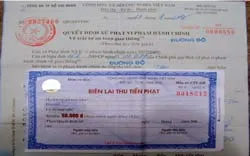 CSGT phạt bằng biên lai “khống”