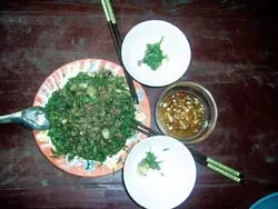 Rắn trun xào lá cách