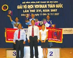 Kết thúc giải vô địch Vovinam toàn quốc lần thứ 16-2007: TPHCM bảo vệ thành công ngôi vô địch toàn đoàn ảnh 1