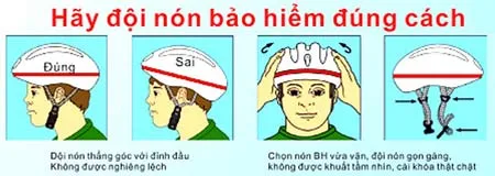 Đội nón bảo hiểm như thế nào cho đúng cách?