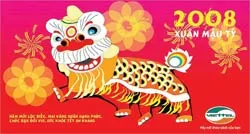 Sim điện thoại Viettel kết thành tranh Lân