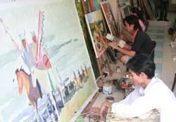 Phố tranh “Tây ba lô”