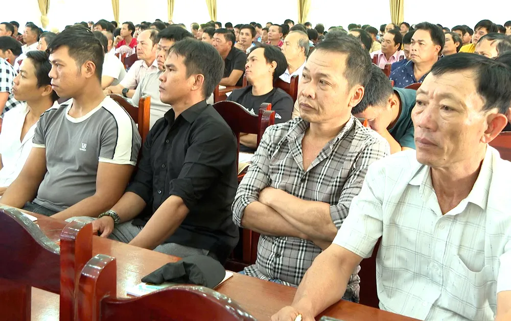 Ngư dân của ba xã Long Hải, Phước Hải và Bình Châu tham gia huấn luyện.