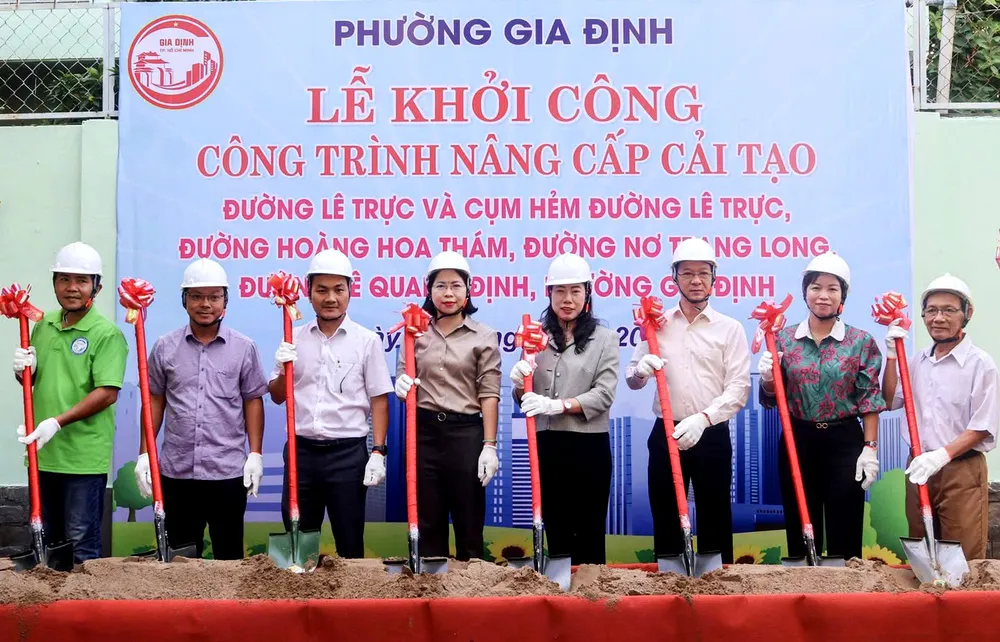 Phường Gia Định khởi công nâng cấp, cải tạo nhiều tuyến đường, cụm hẻm