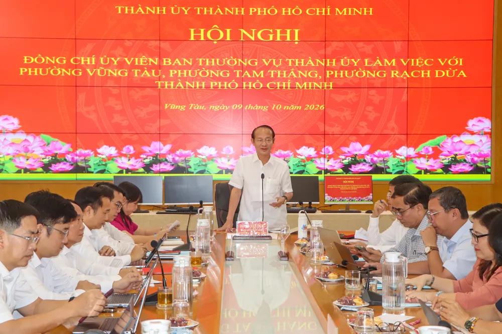 Đồng chí Võ Văn Dũng chủ trì buổi làm việc.