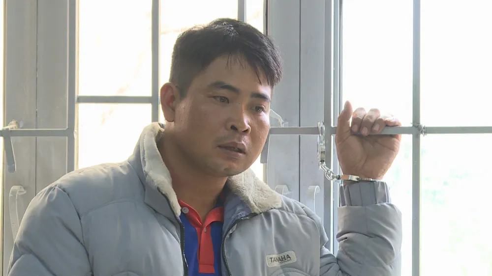 Đối tượng Hà bị cơ quan công an bắt giữ khi trốn lên tỉnh Đắk Lắk