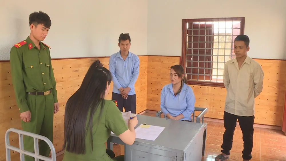 Cơ quan công an đang lấy lời khai đối tượng Hoa