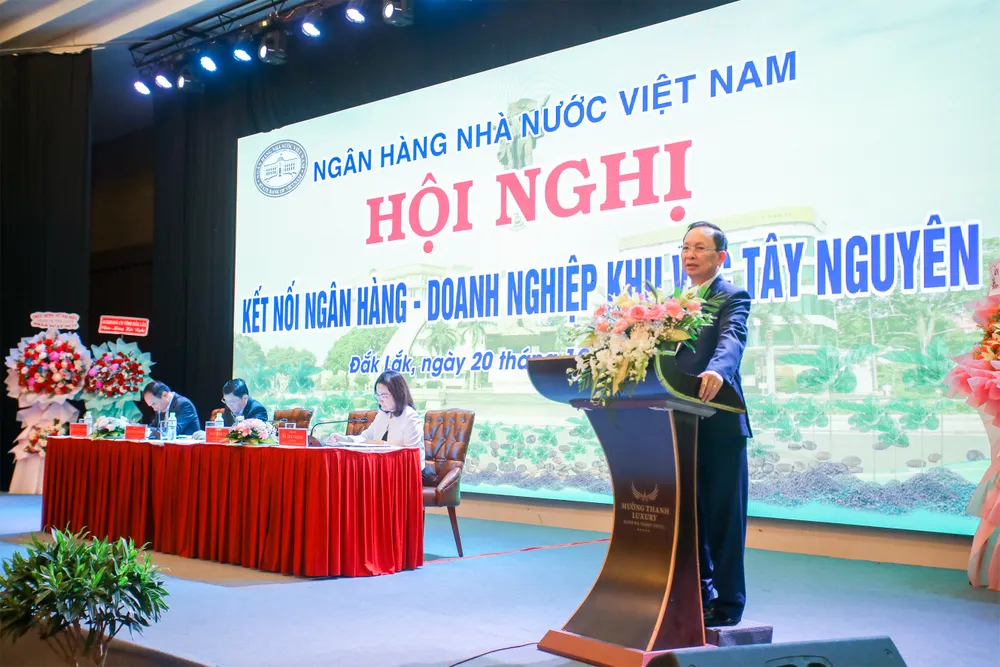 Ông Đào Minh Tú, Phó Thống đốc thường trực NHNN Việt Nam phát biểu tại hội nghị