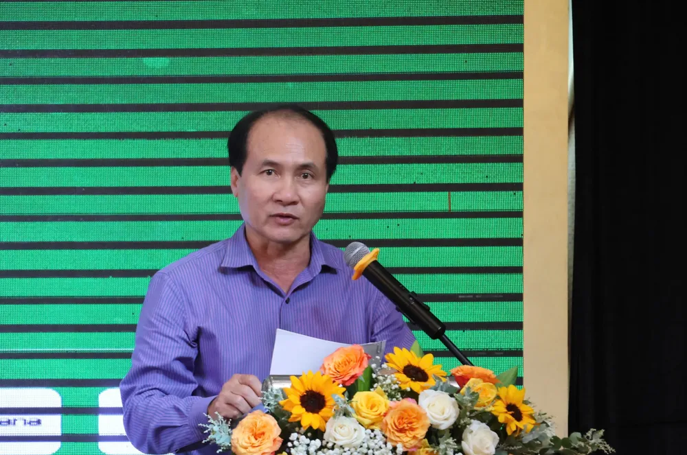 Ông Nguyễn Tuấn Thanh, Phó Giám đốc Sở VH-TT tỉnh Khánh Hòa phát biểu tại hội thảo