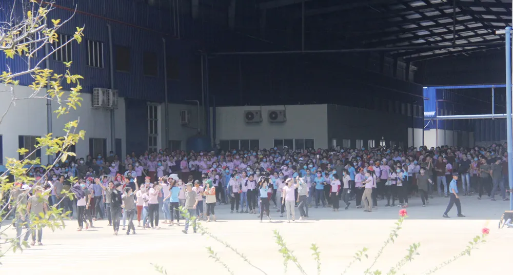 Phát hiện thức ăn có dòi, hơn 1.000 công nhân đình công ảnh 2