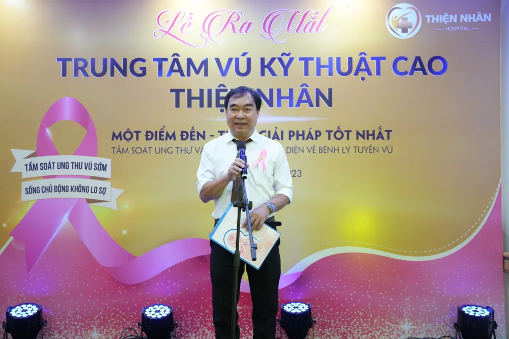 ThS.BS Ngô Đức Hải, Chủ tịch HĐQT, Tổng Giám đốc Thiện Nhân Hospital chia sẻ tại Lễ ra mắt