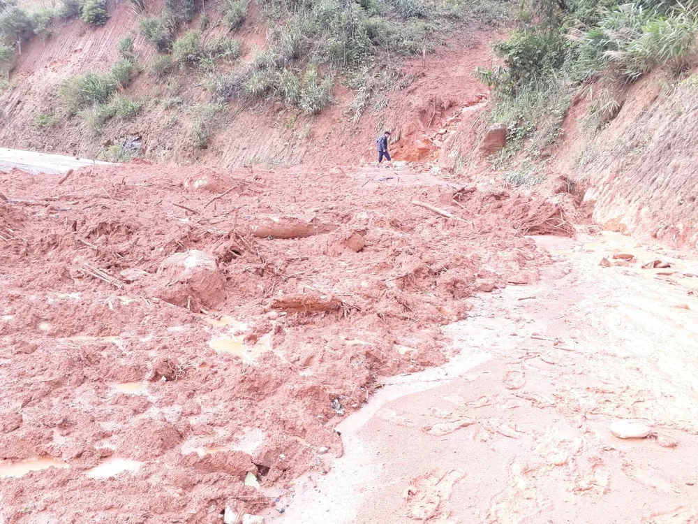 Kon Tum: Đường 482 tỷ xuyên rừng bị sạt lở nghiêm trọng ảnh 6