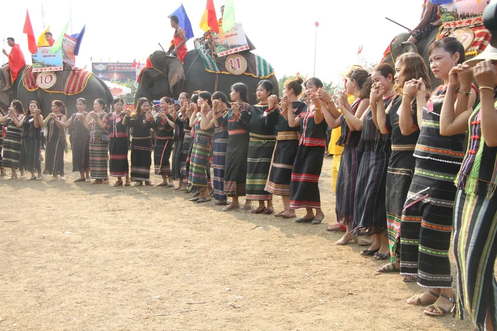 Lên Tây Nguyên xem voi đá bóng ảnh 4