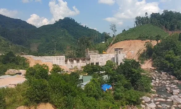 Thủy điện lúc đang xây dựng. Ảnh: THUỲ HƯƠNG/Báo Kon Tum