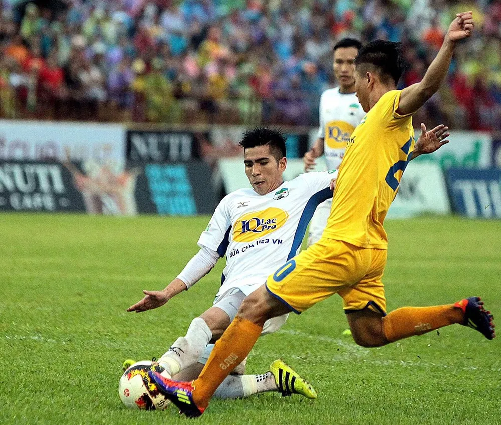 SLNA thắng cách biệt 3-0 trước HA.GL trên sân nhà. Ảnh: MINH HOÀNG