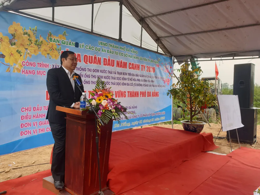 Lãnh đạo TP Đà Nẵng dự lễ ra quân đầu năm 2020 tại các công trình trọng điểm ảnh 2