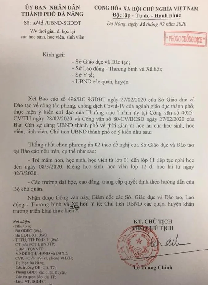 Đà Nẵng: Học sinh lớp 12 đi học lại từ 2-3 ảnh 1