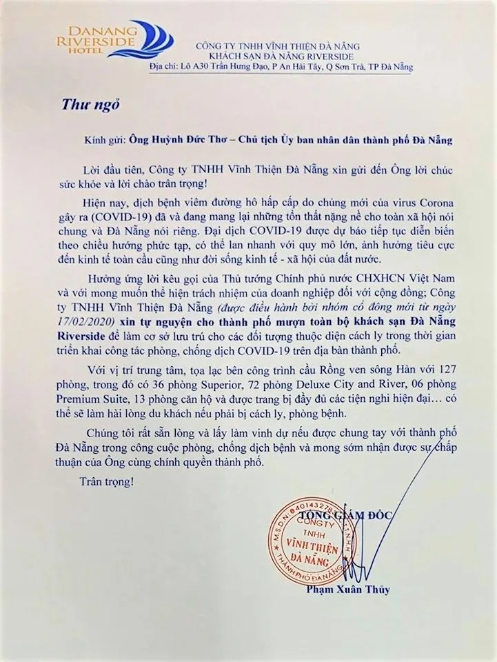 Đà Nẵng: Doanh nghiệp tự nguyện giao khách sạn làm khu cách ly phòng chống dịch Covid-19 ảnh 3