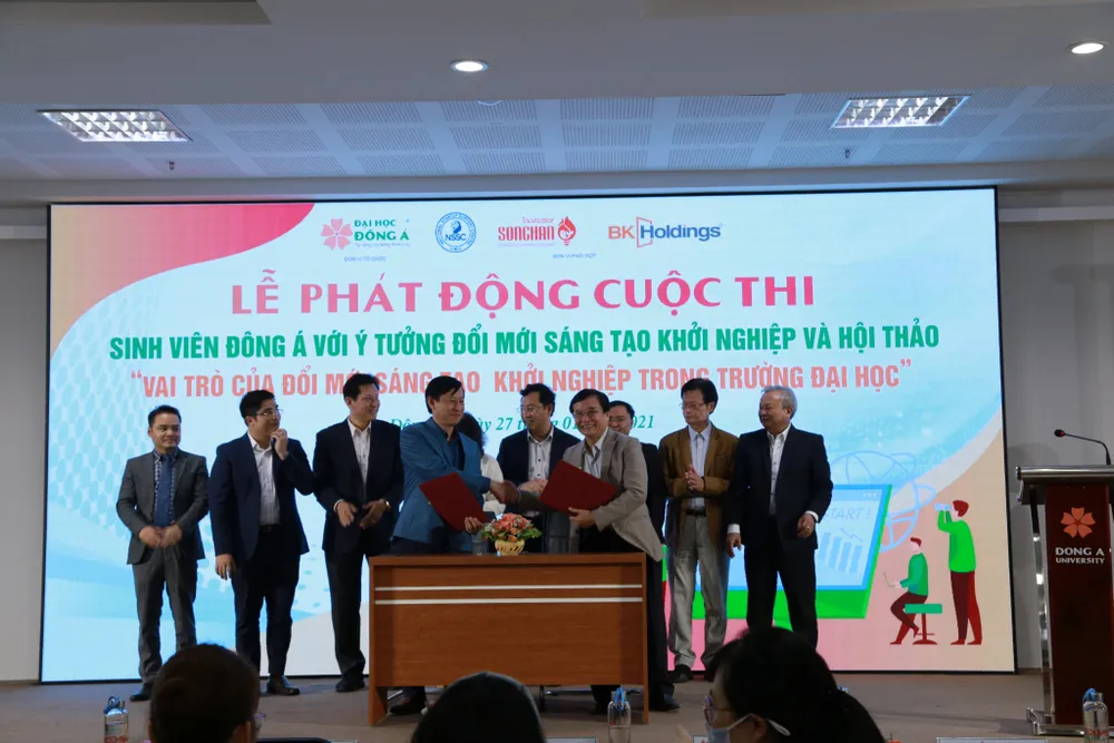 Đại học Đông Á và Công ty CP Trung tâm ươm tạo khởi nghiệp Sông Hàn (Songhan incubator) ký kết hợp tác tư vấn, hỗ trợ xây dựng Trung tâm đổi mới sáng tạo và khởi nghiệp ĐH Đông Á