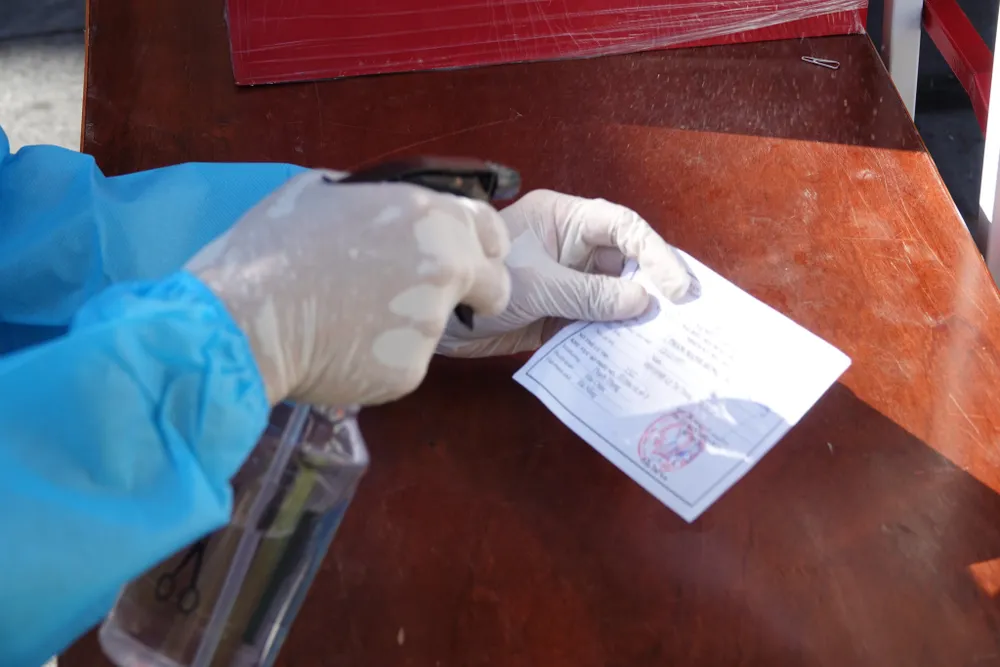 Đà Nẵng: Diễn tập bầu cử tại khu vực phong tỏa chung cư F-Home ảnh 11