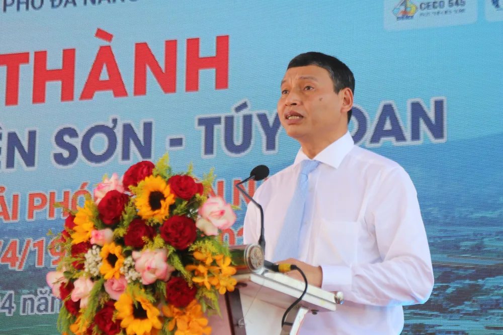 Phó Chủ tịch UBND TP Đà Nẵng Hồ Kỳ Minh phát biểu tại lễ khánh thành. Ảnh: XUÂN QUỲNH