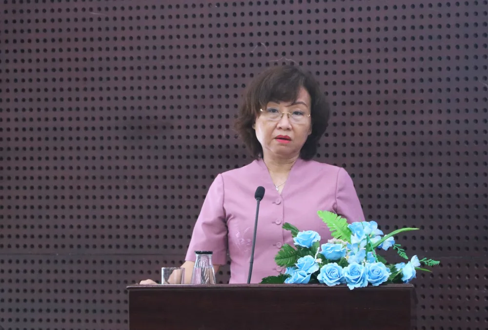 Bà Ngô Thị Kim Yến, Phó Chủ tịch UBND TP Đà Nẵng thông tin. Ảnh: XUÂN QUỲNH