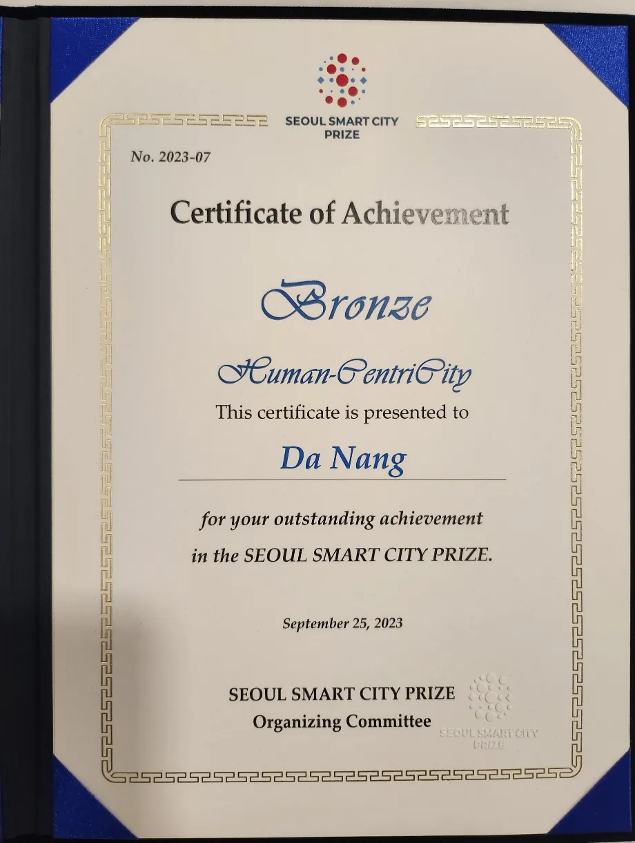 Giải thưởng TP Đà Nẵng được vinh danh "Human Centricity" Giải thưởng TP Đà Nẵng được vinh danh "Human Centricity"