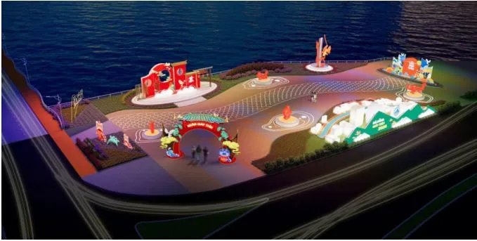 Độc đáo tại cánh phải đuôi cầu Rồng