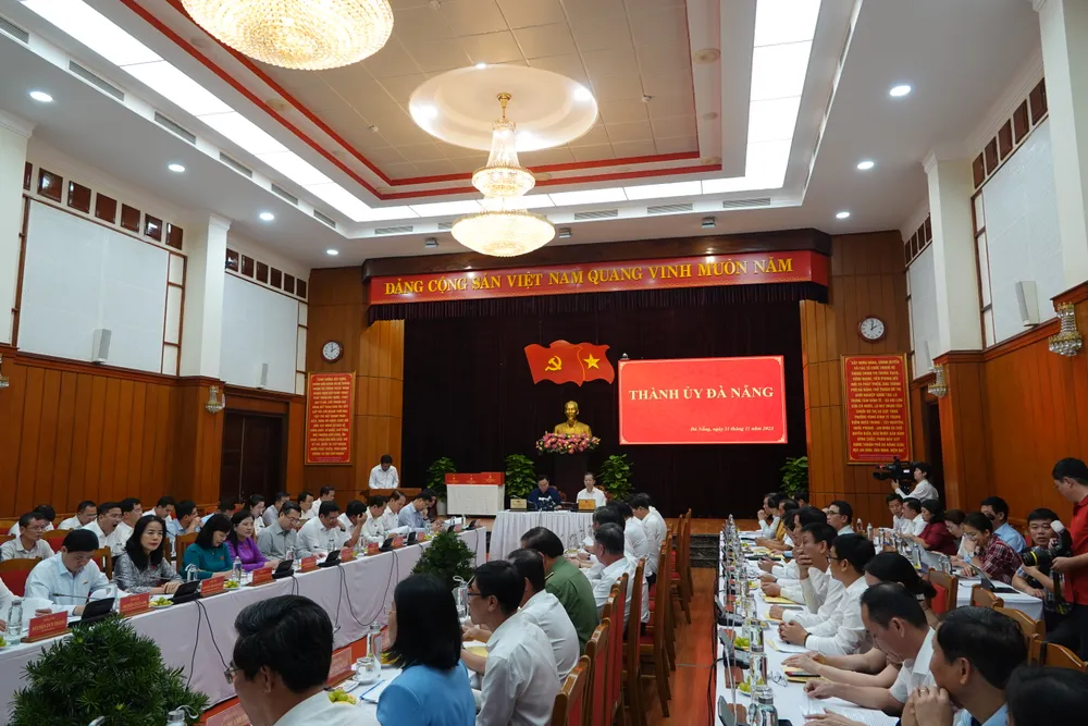 Toàn cảnh buổi làm việc. Ảnh: XUÂN QUỲNH